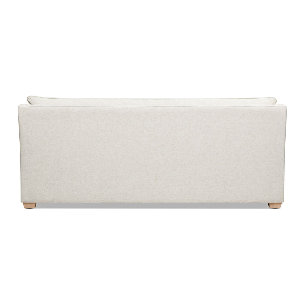 Ada - Flared Arm Contemporary Sofa With Lumbar Pillows - Flax White