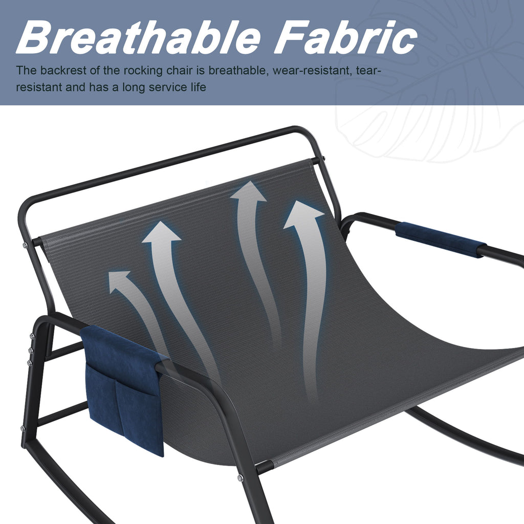 Rocking Chair With Storage, Cushions & Armrests