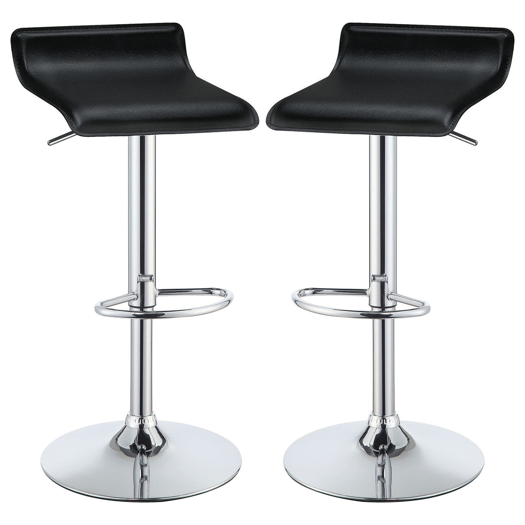 Backless Bar Stool With Adjustable Height - Black