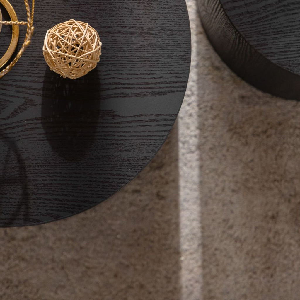 Round Nesting Coffee Table For Small Space (Set of 2)