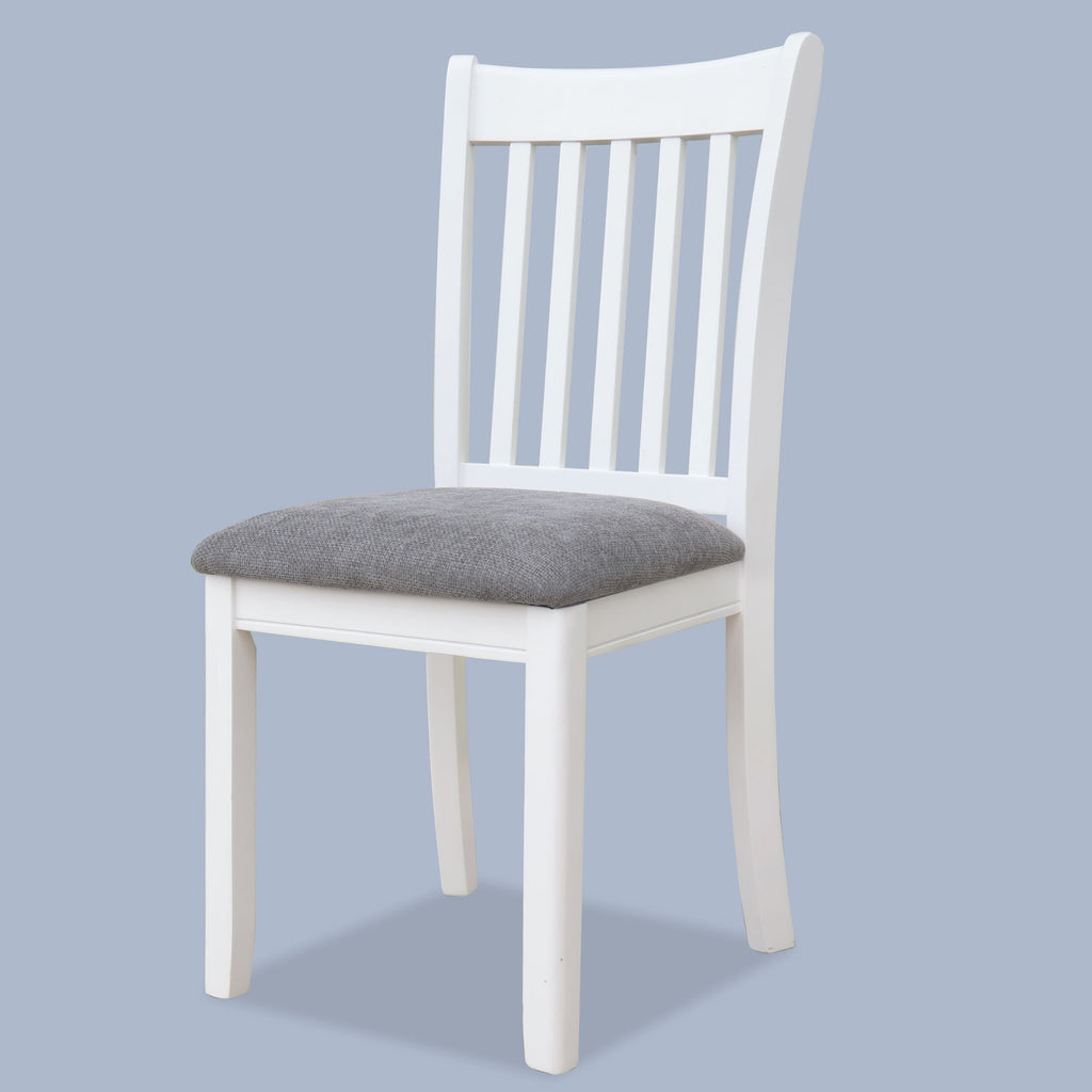 Modern Dining Chair, Wooden Back, Cushion Seats (Set of 2)