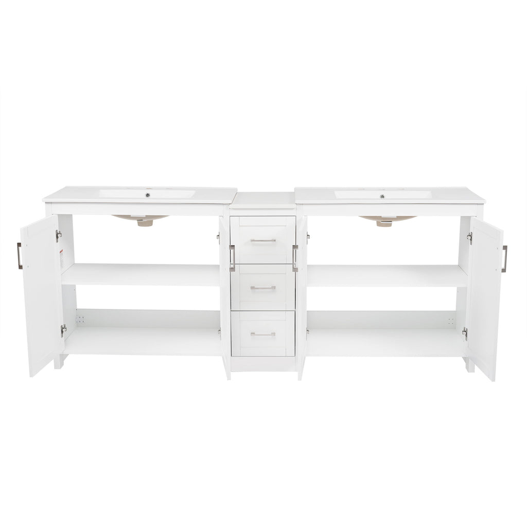 Double Sink Bathroom Vanity With Quartz Countertop