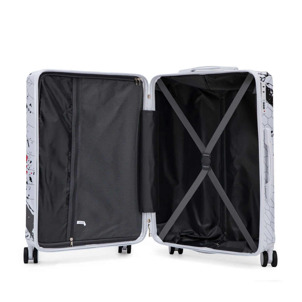 Luggage With Printed Pattern, Combination Lock