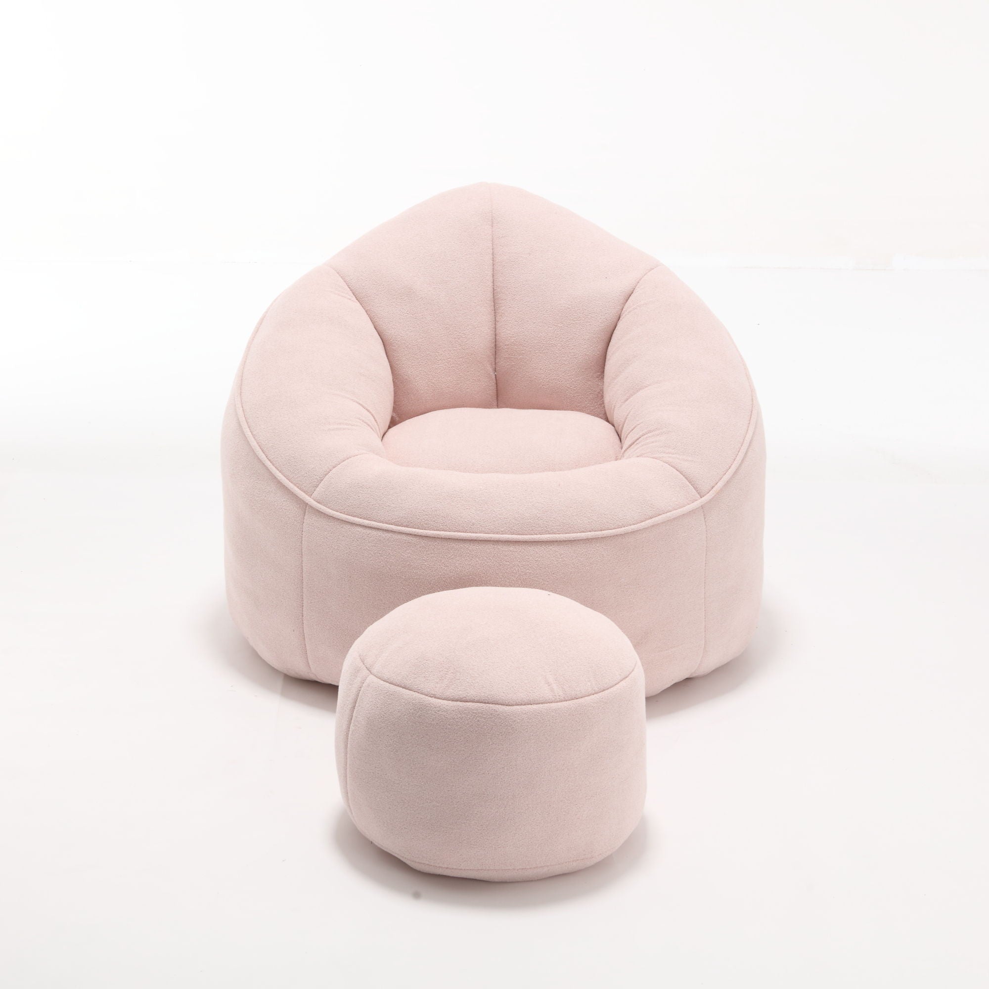 Bedding Bean Bag Sofa Chair High Pressure Foam With Footrest