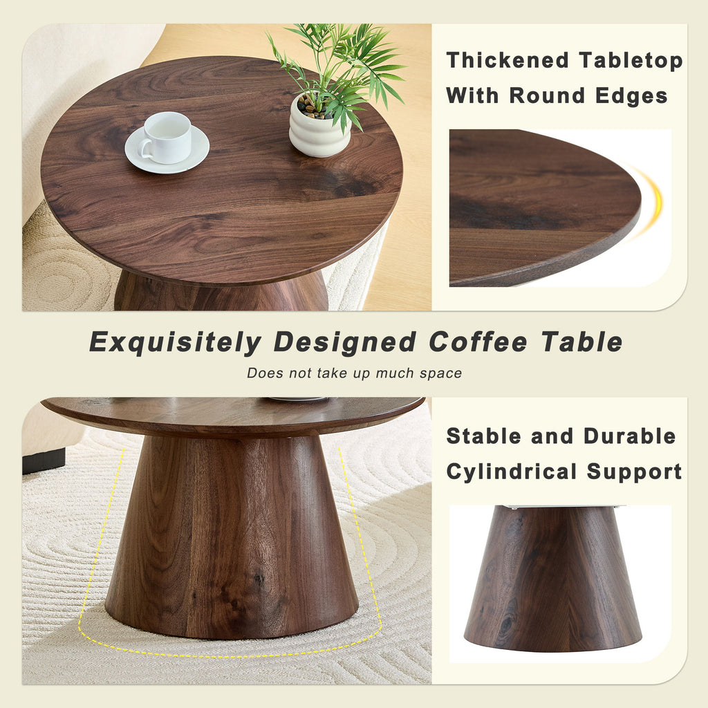 Circular Coffee Table With Adjustable Feet