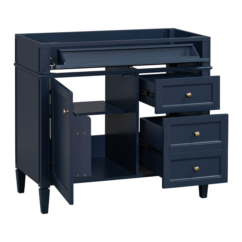 Bathroom Vanity With 2 Drawers And Tip-Out Drawer, Storage Cabinet