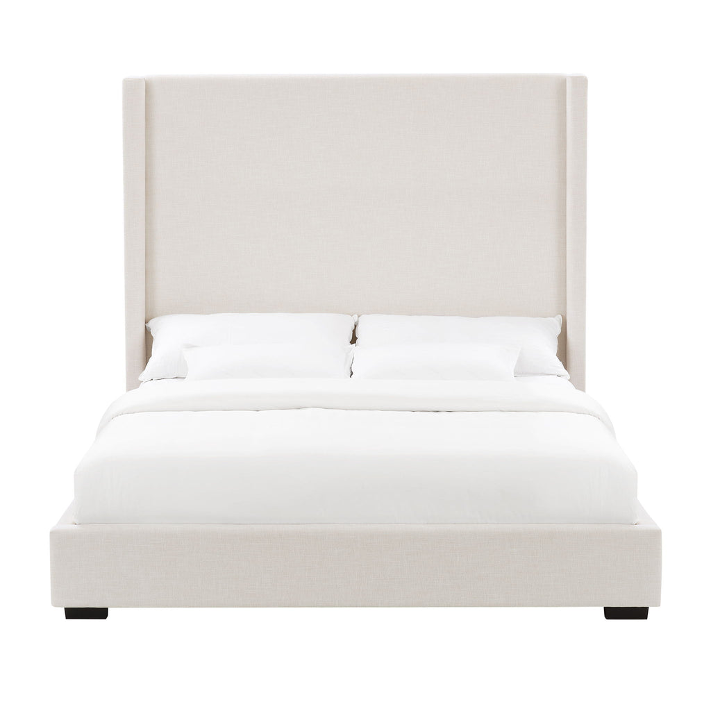 Hampton - Upholstered Platform Bed With Tall Headboard
