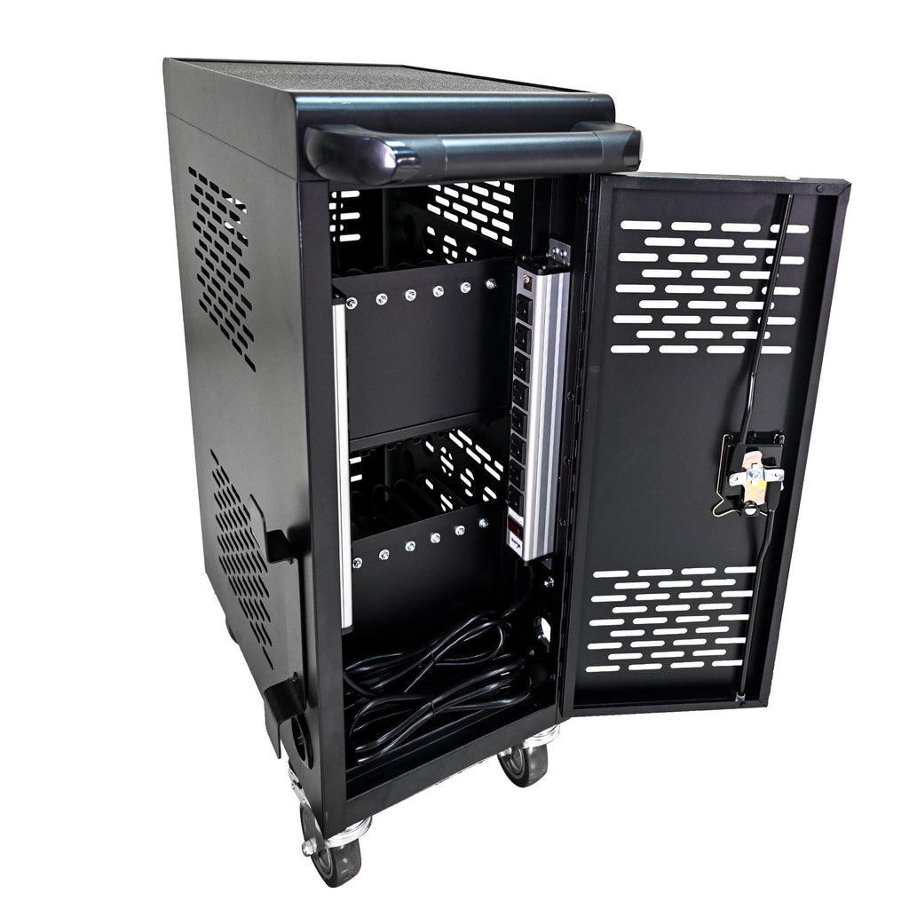 16 Bay Mobile School Charging Cart Station For book, Tablet And Laptop Computer With Power Strip Included