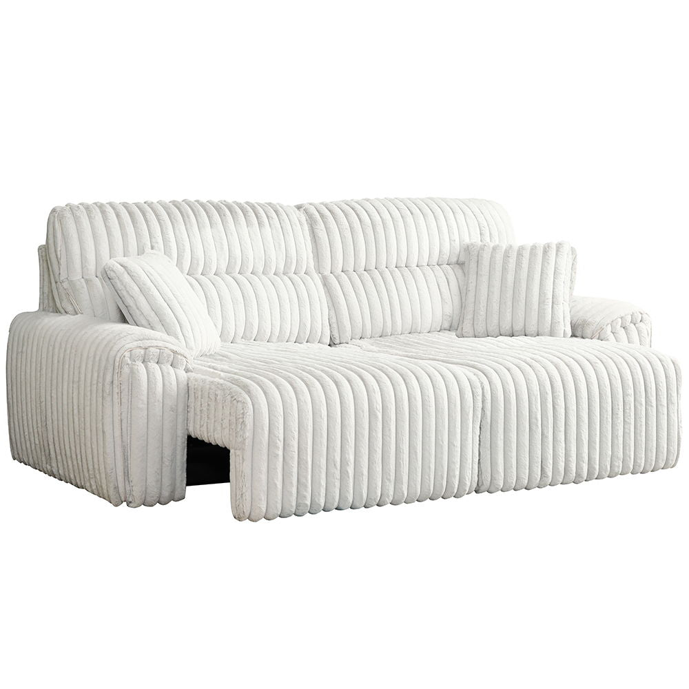 Jaya - Power Motion Sofa With Sleeper & USB Port - Mondo Gray Corduroy