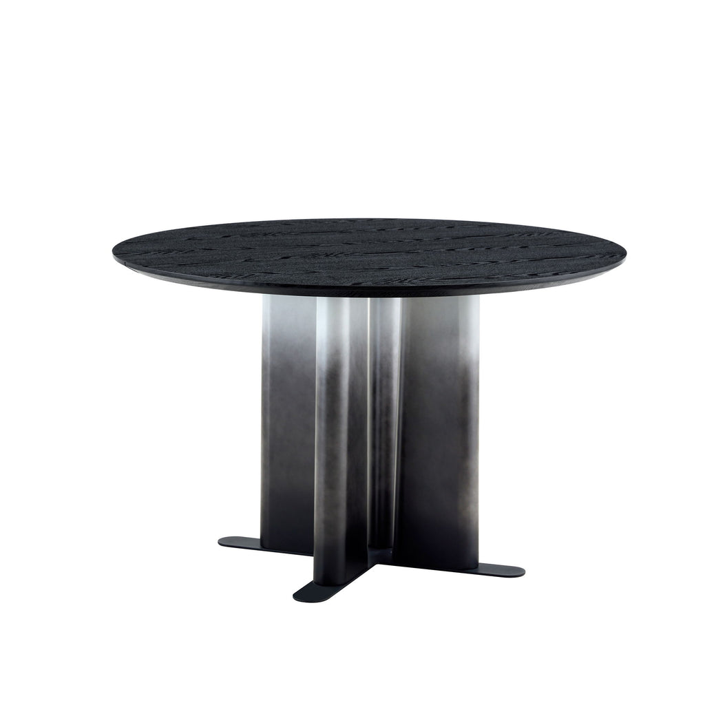 Round Dining Table With Cross Base, Modern Home Furniture