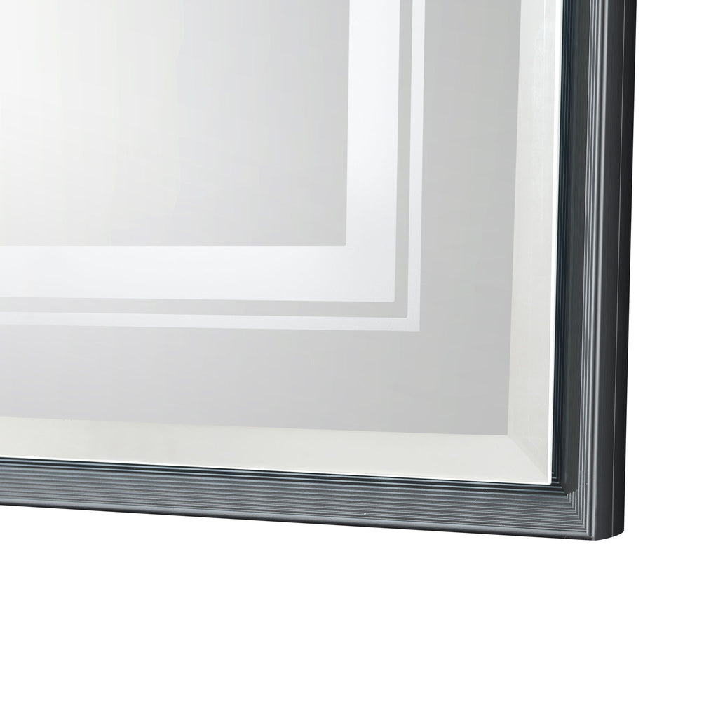 LED Bathroom Beveled Mirror, 3000 - 6000K Gradient Front And Backlit LED Mirror For Bathroom, 3 Colors Dimmable, Ip54 Enhanced Anti Fog