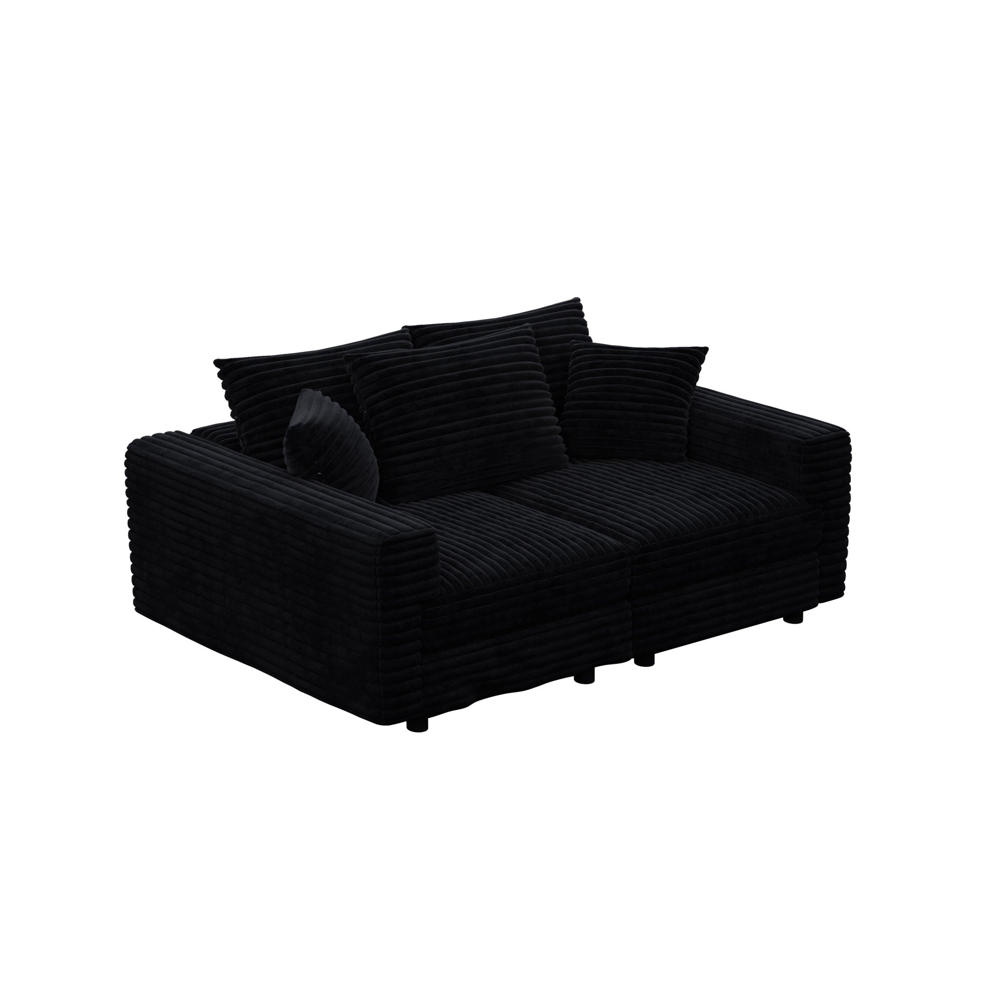 4 Seat Sofa, Modern Comfy Upholstered Sofa Cloud Couch, Deep Seat Couches With Soft Pillows