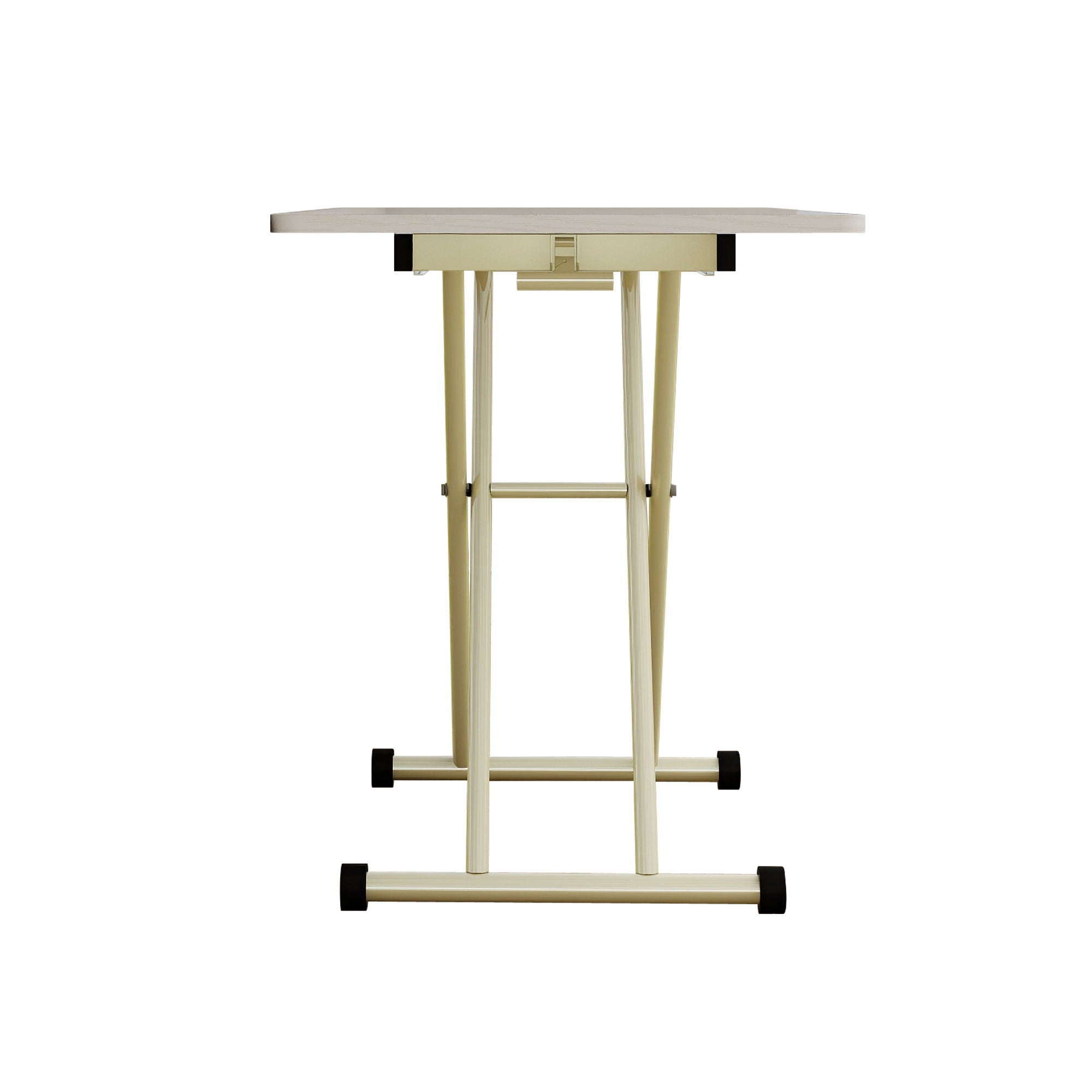 Adjustable Standing Table, Indoor & Outdoor Use, Portable With Adjustable Height - Off White / White