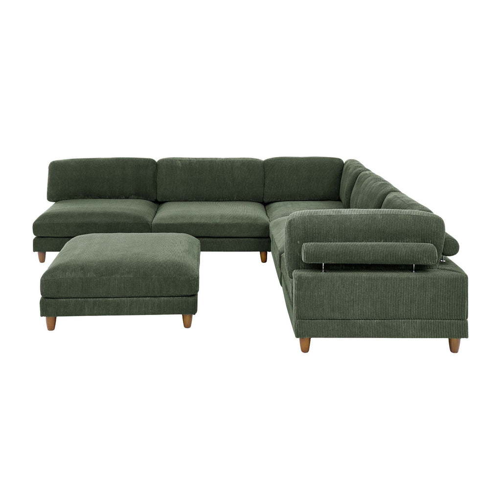 Modern Modular Sectional With Adjustable Back Support