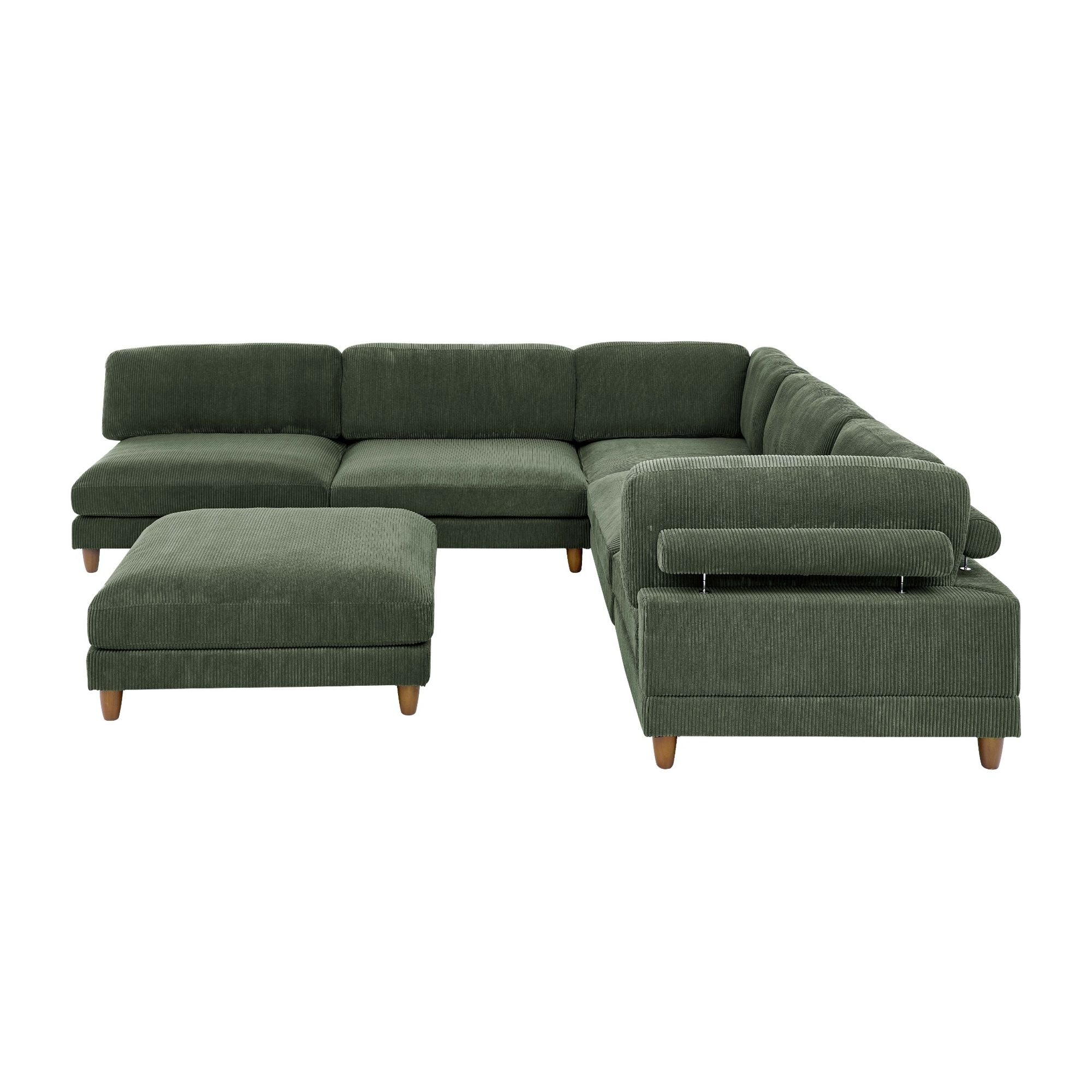 Modern Modular Sectional With Adjustable Back Support