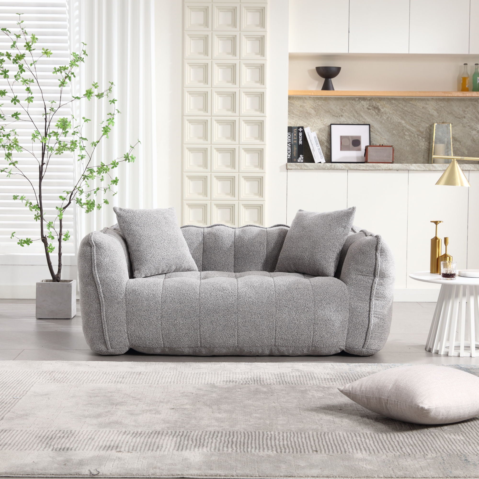 Cozy Beanbag Chair With High Resilience Foam Core For 2