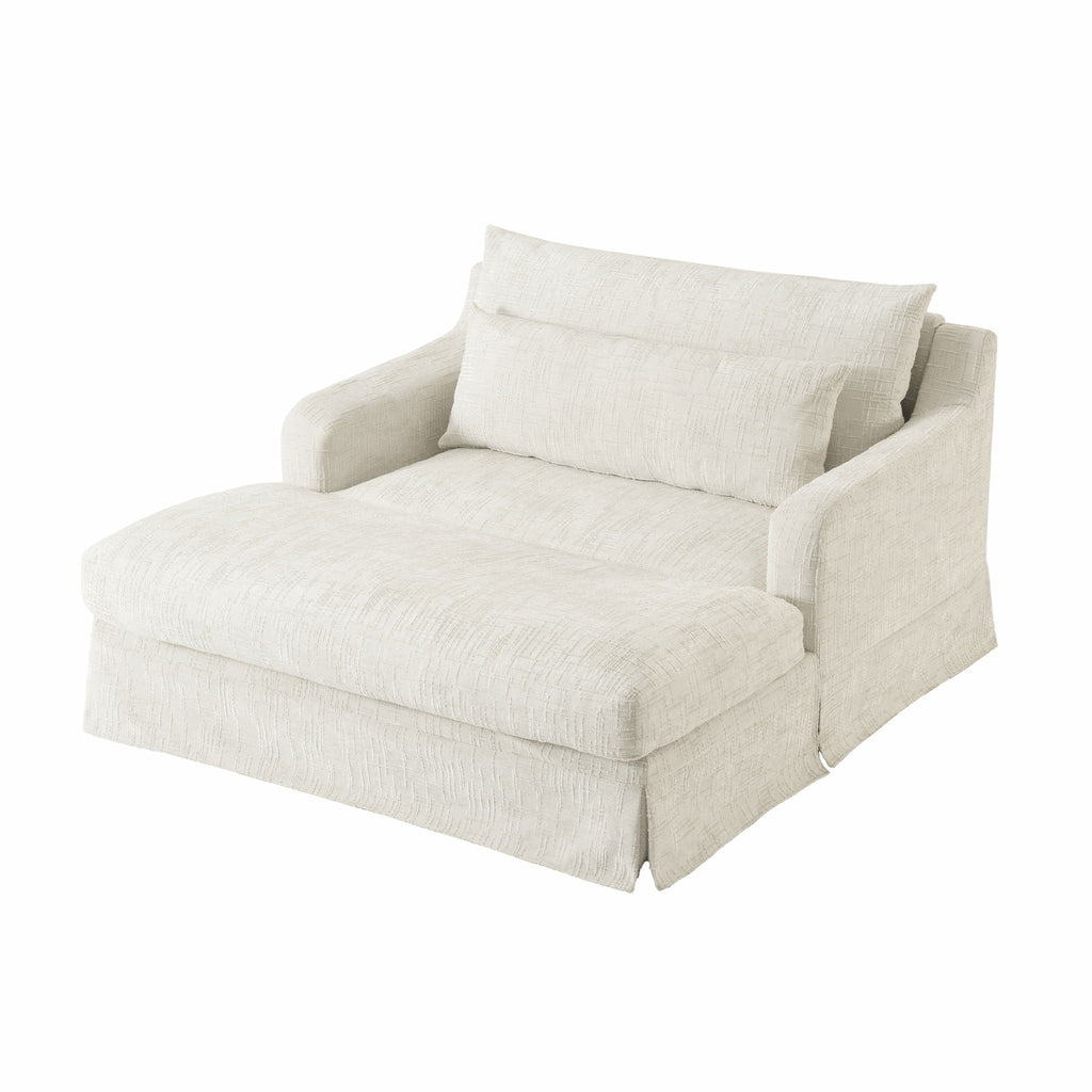 Sofa Bed Loveseat With Textured Surface And 2 Cushions