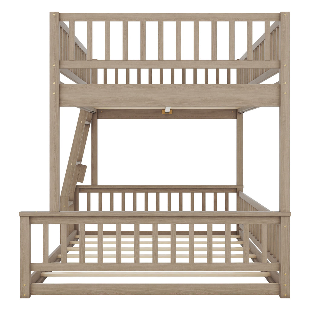 Bunk Bed With Ladder And Guardrails