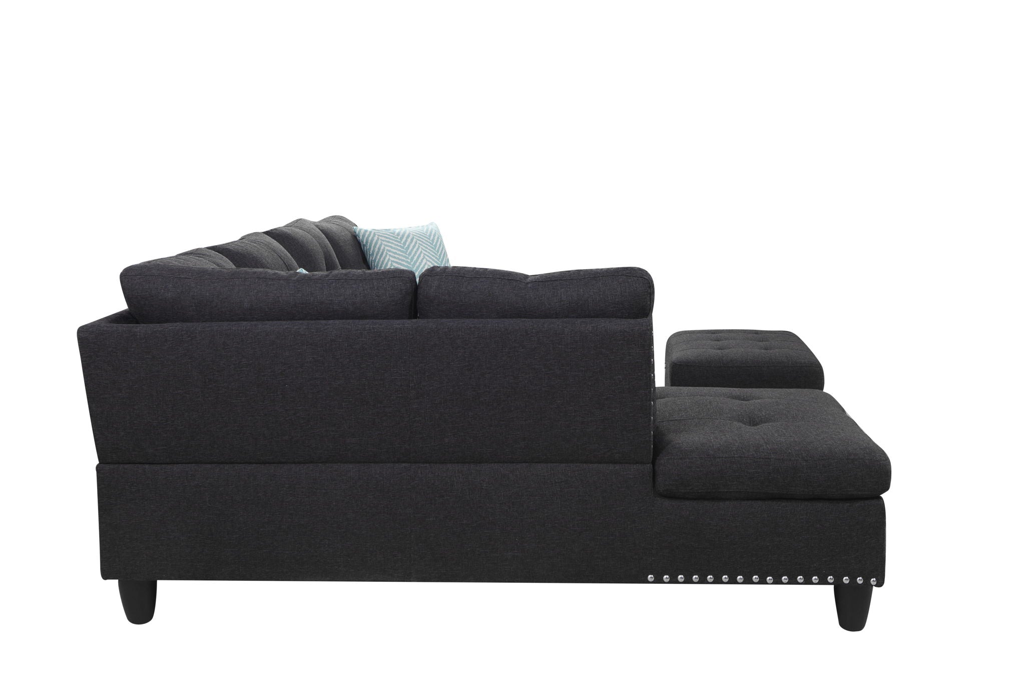 Alger - Left Hand Facing Sofa & Chaise With Ottoman