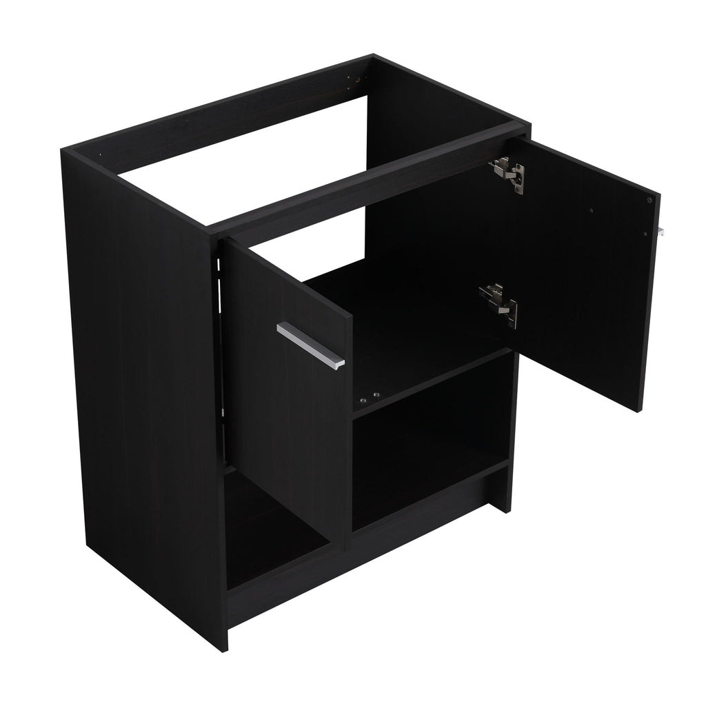 Modern Bathroom Vanity With Ceramic Sink, Freestanding Cabinet, Soft Closing Doors