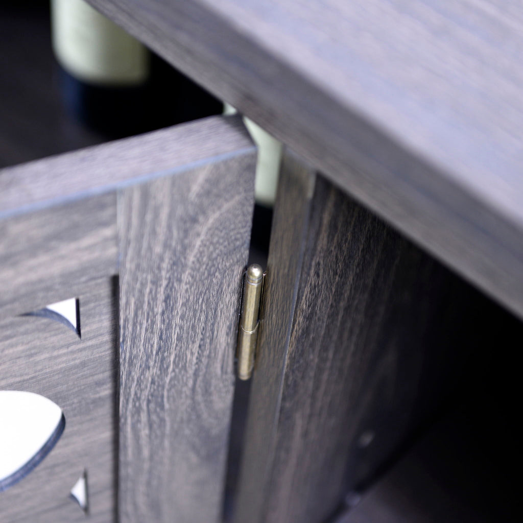 3 Door Mirrored Sideboard Cabinet With Adjustable Shelves