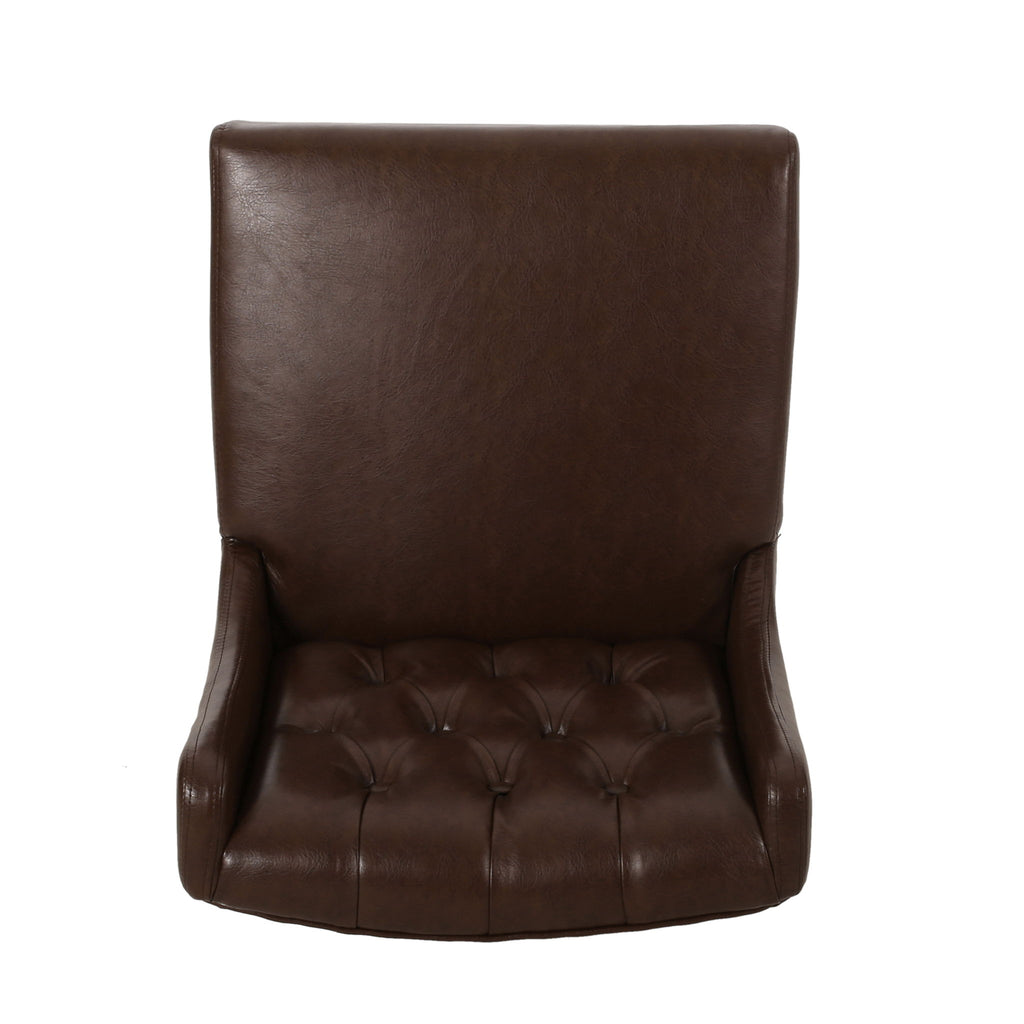 Solstara - Upholstered Dining Barstool With Button Tufted And Wing Back