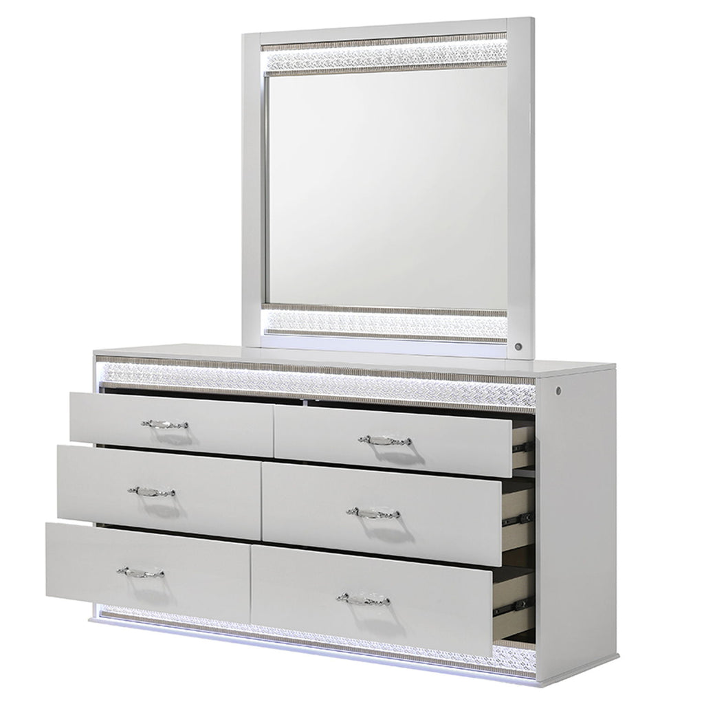 Glam - Bedroom Set With LED Headboard