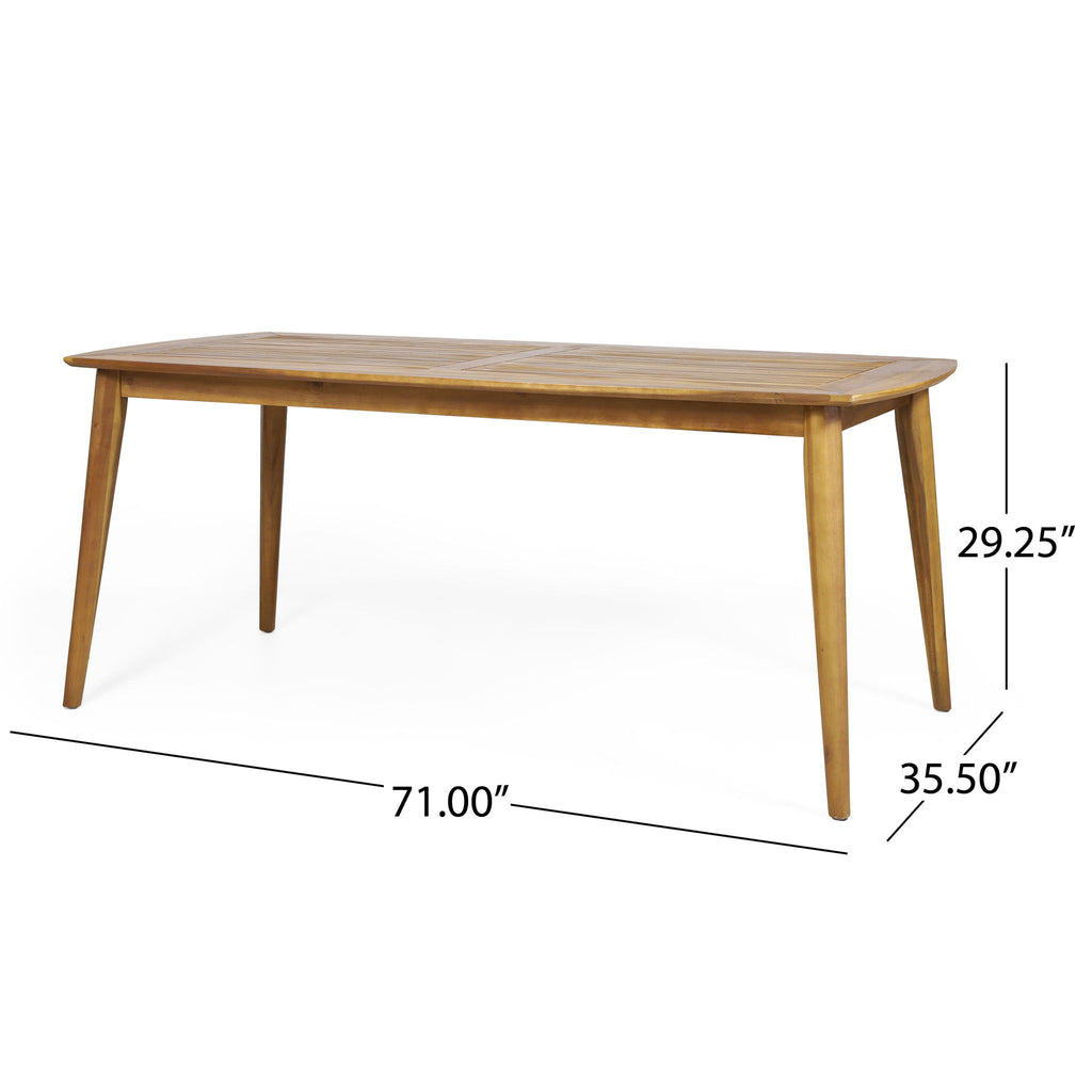 Outdoor 7 Pieces Rustic Patio Dining Set - Teak