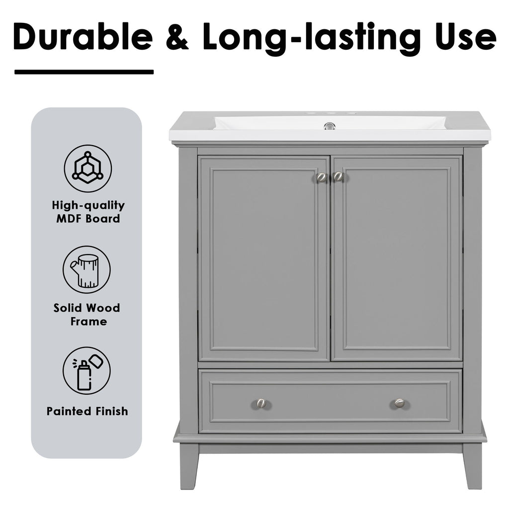 Modern Bathroom Vanity Base Only With Doors And Drawer