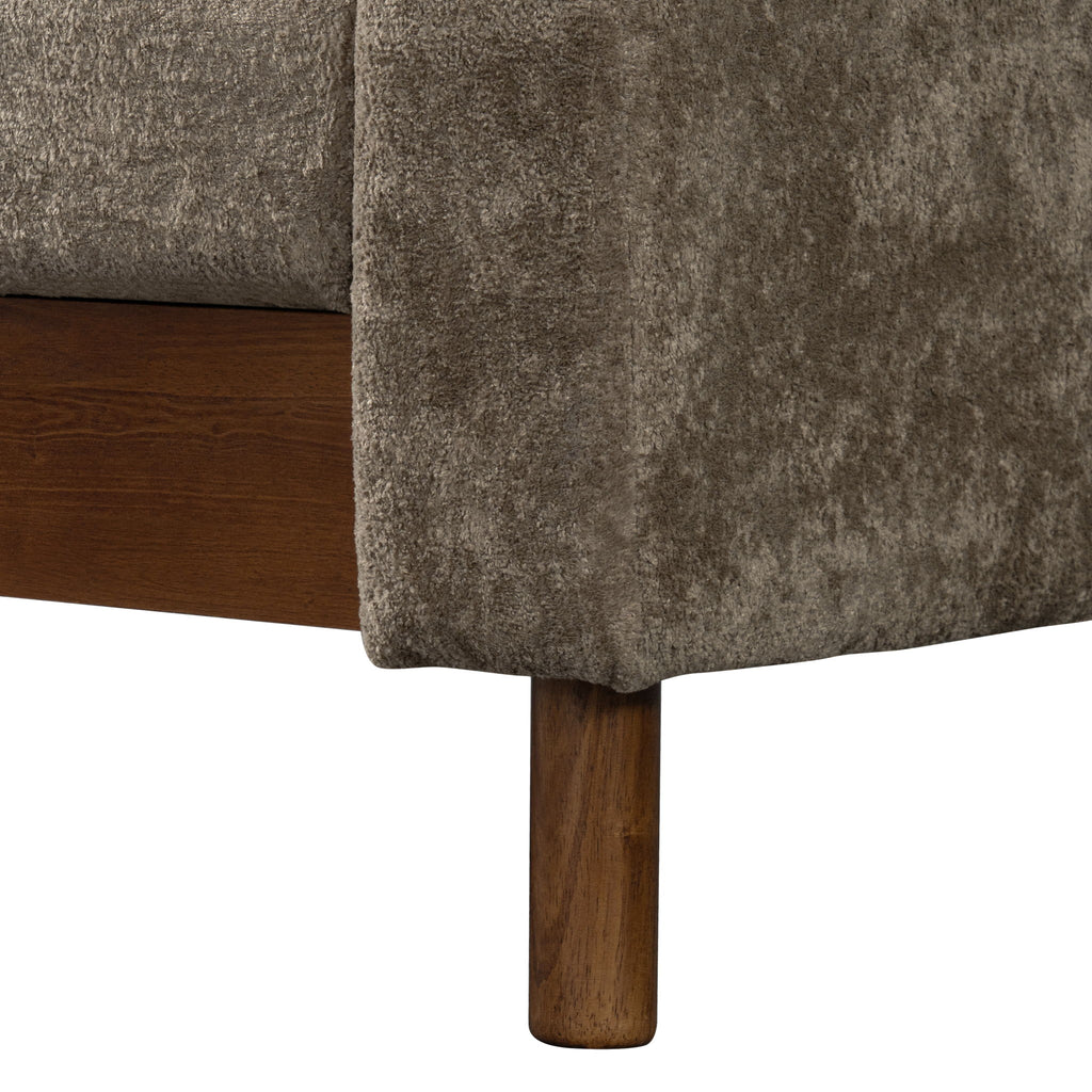 3 Seater Sofa With Square Arms, Tufted Pillow Back For Living Room