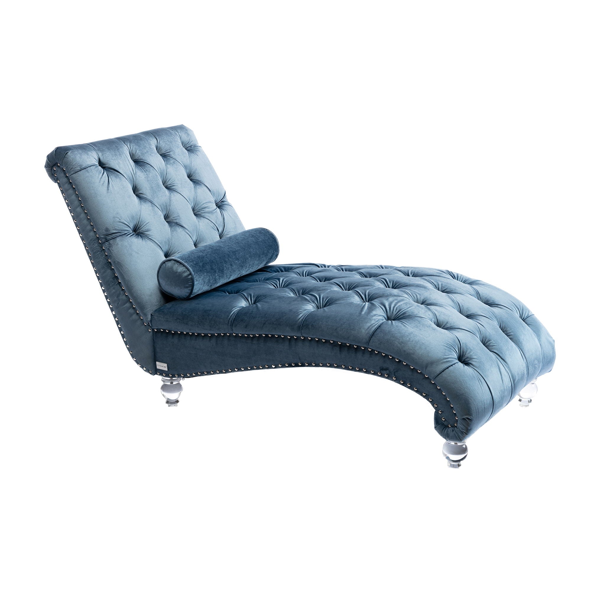 Chaise Lounge Indoor, Button Tufted Upholstered Chaise Lounge Chair With Pillow