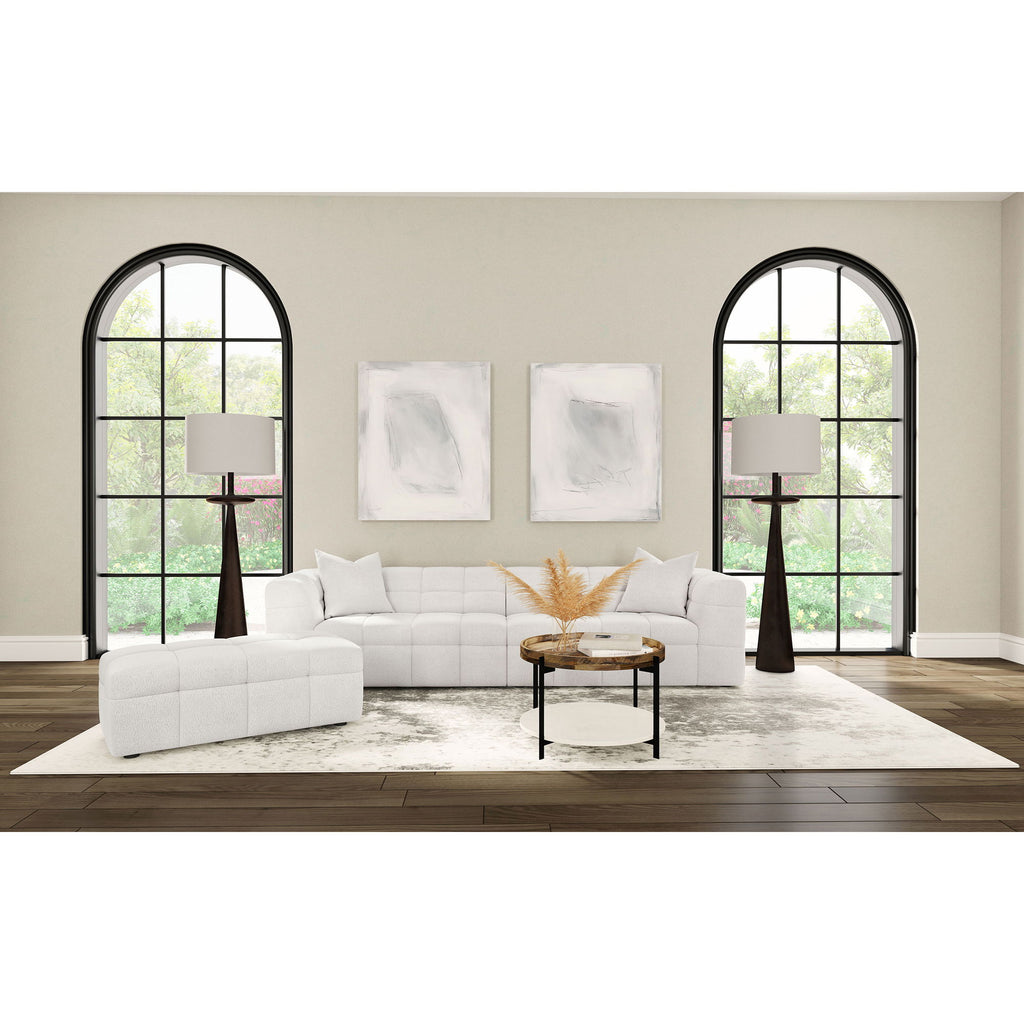 Sooke - Rectangular Ottoman - Off White