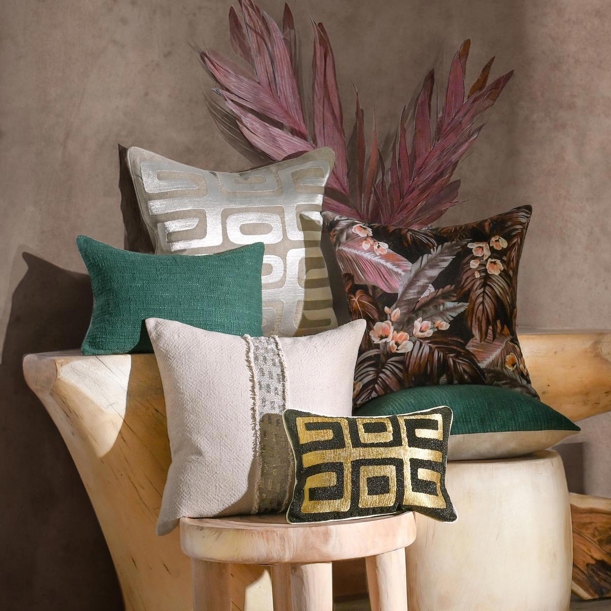 Radiant Oasis - 12" x 16" Dala Pillow - Black / Gold