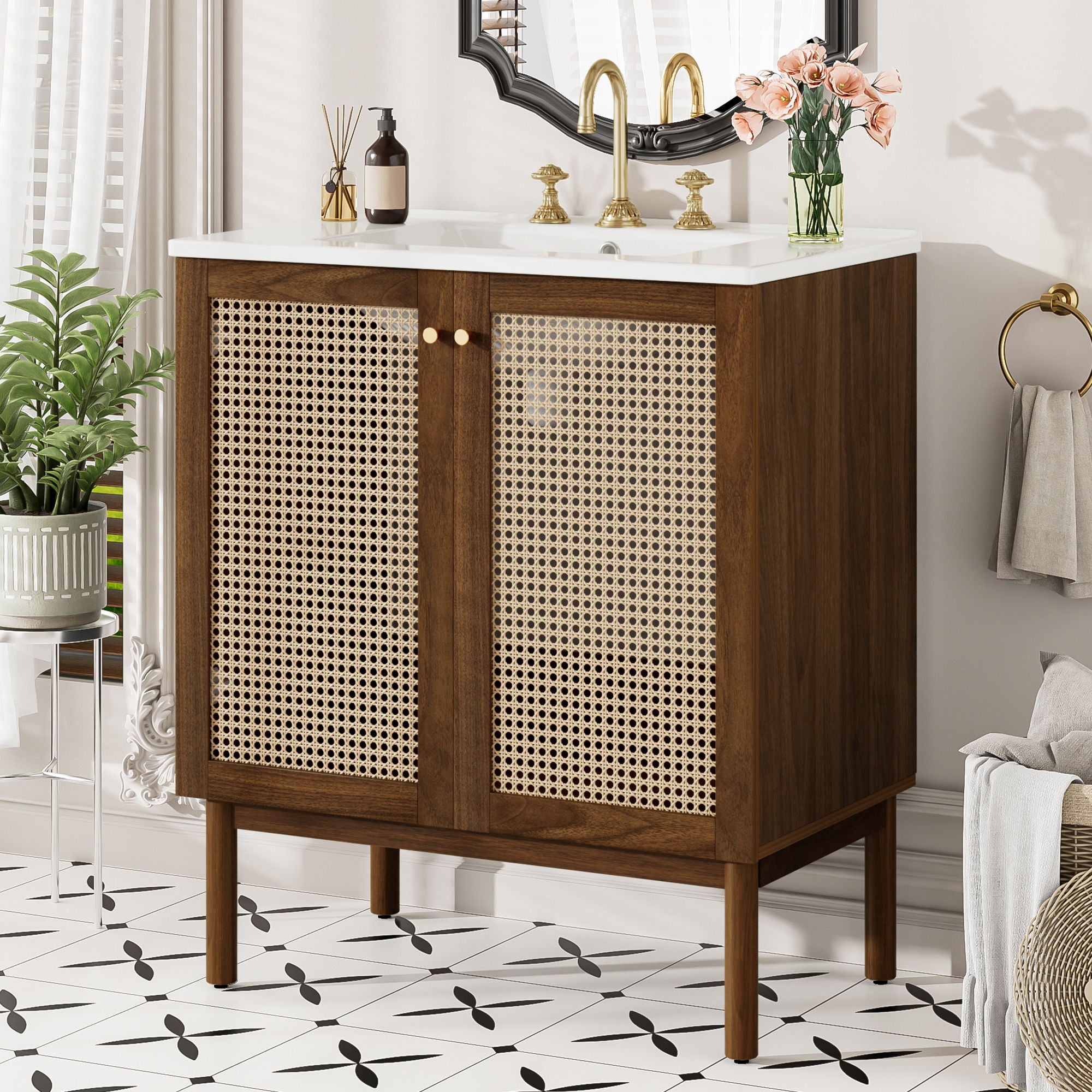 Bathroom Vanity Cabinet With Doors, Soft Close Design