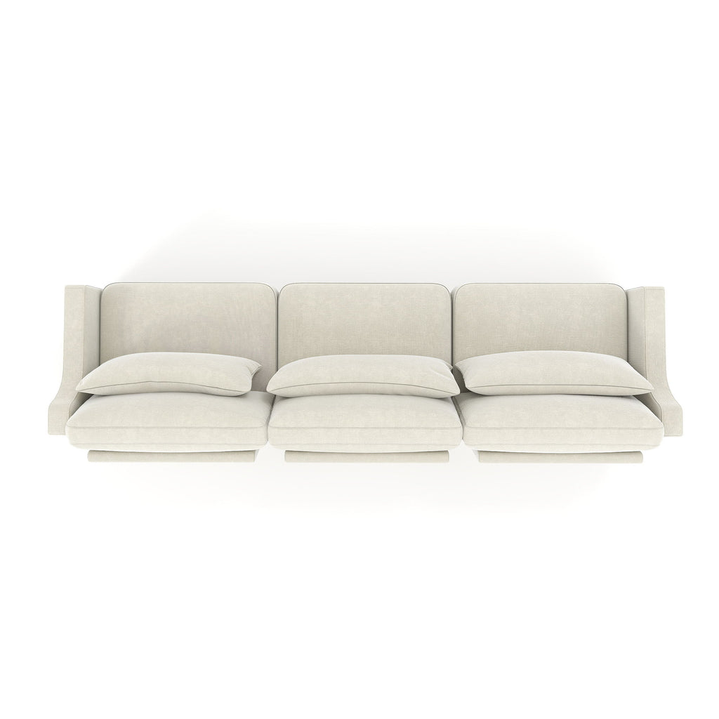 Elegant Sofa With Ergonomic Design And Lumbar Pillows