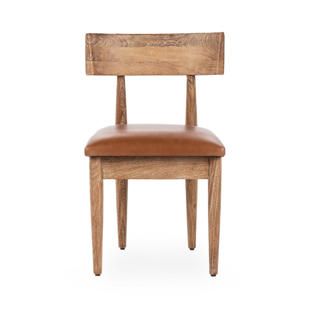 Alvaro - Leather Dining Chair (Set of 2) - Golden Wheat