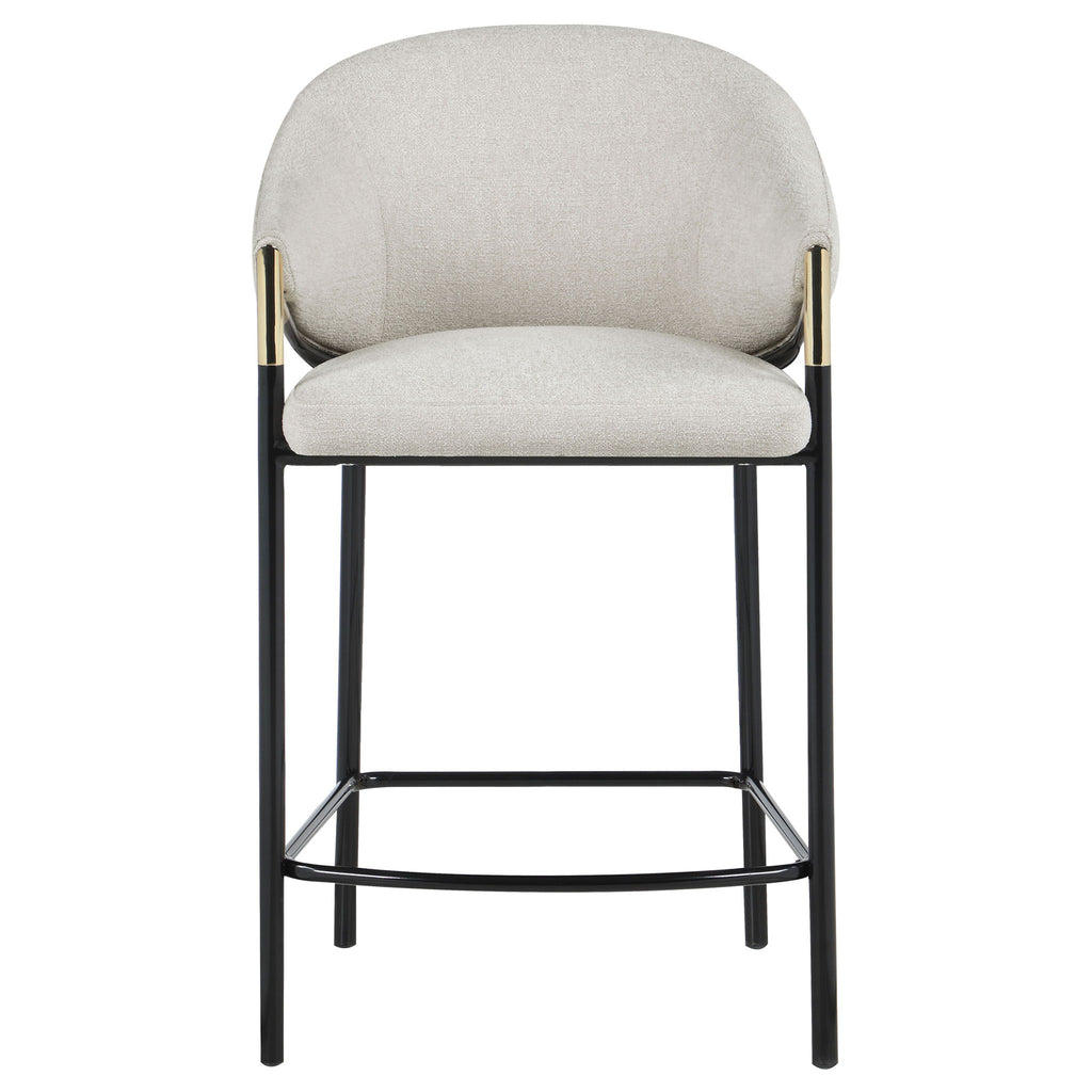 Sloped Arm Counter Stools (Set of 2) - Beige