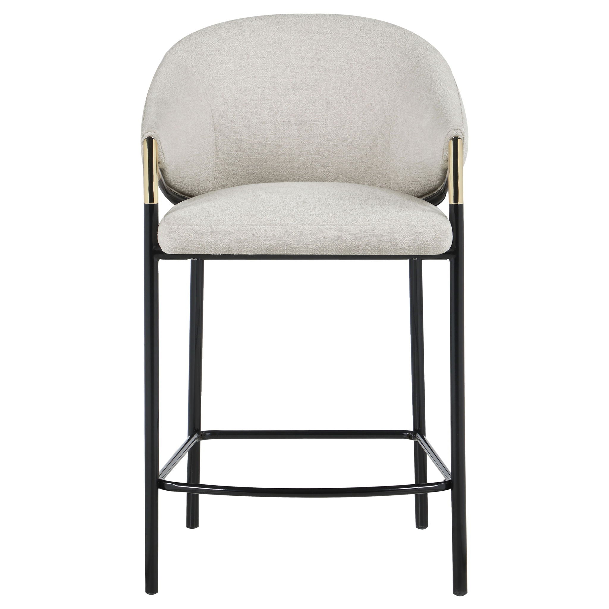 Sloped Arm Counter Stools (Set of 2) - Beige