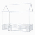 Metal House Bed With Fence And Door