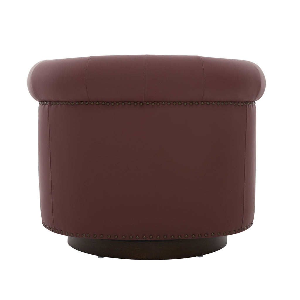 360° Swivel Accent Chair With Curved Back
