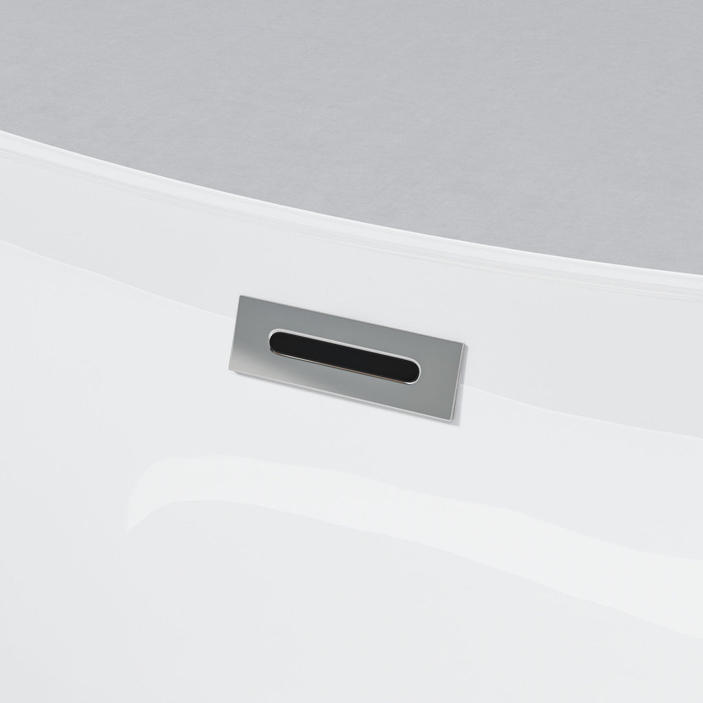 Freestanding Tub With Overflow And Pop Up Drain, Ergonomic Design