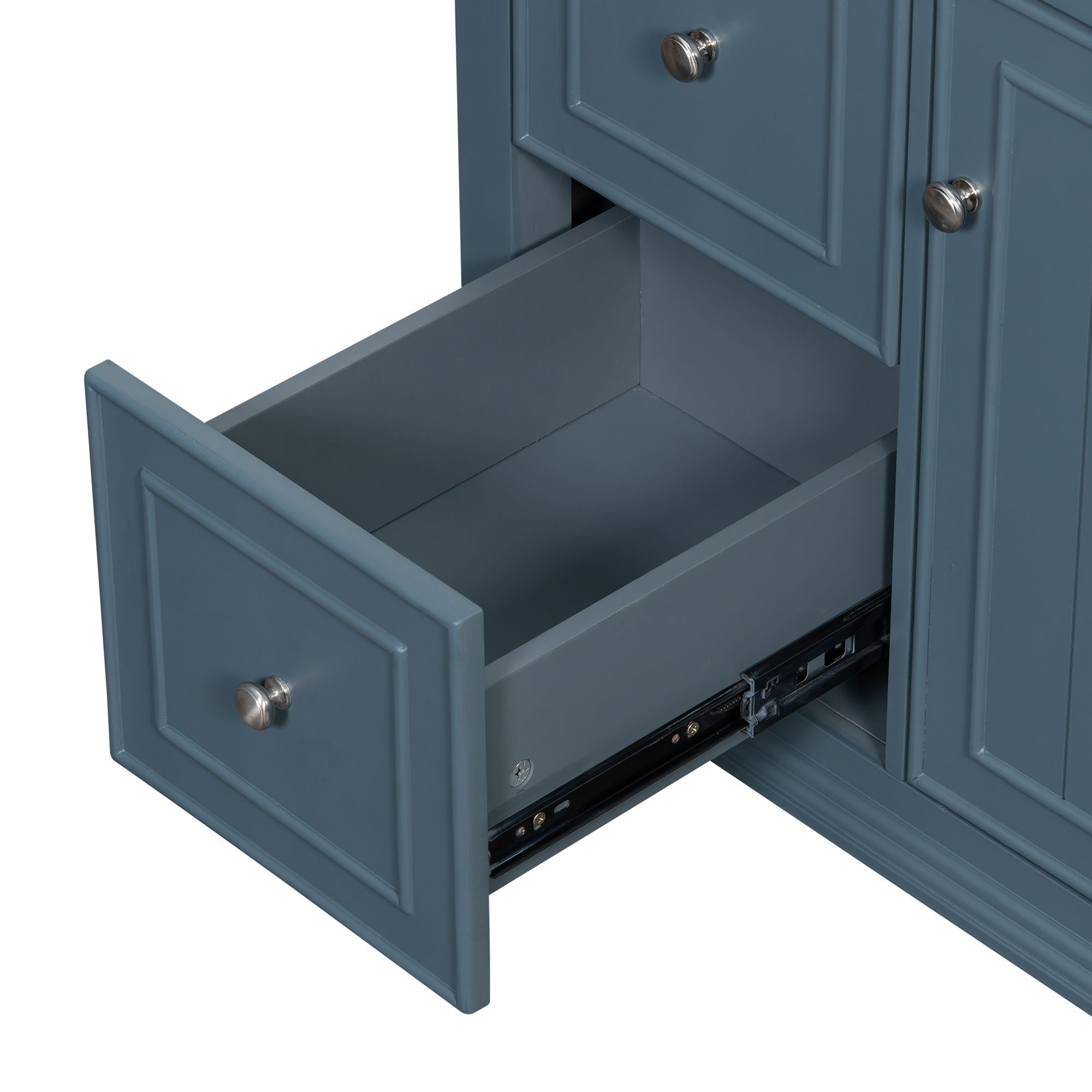 Modern Bathroom Vanity With Sink, Adjustable Shelf, Flip Drawer & 2 Drawers