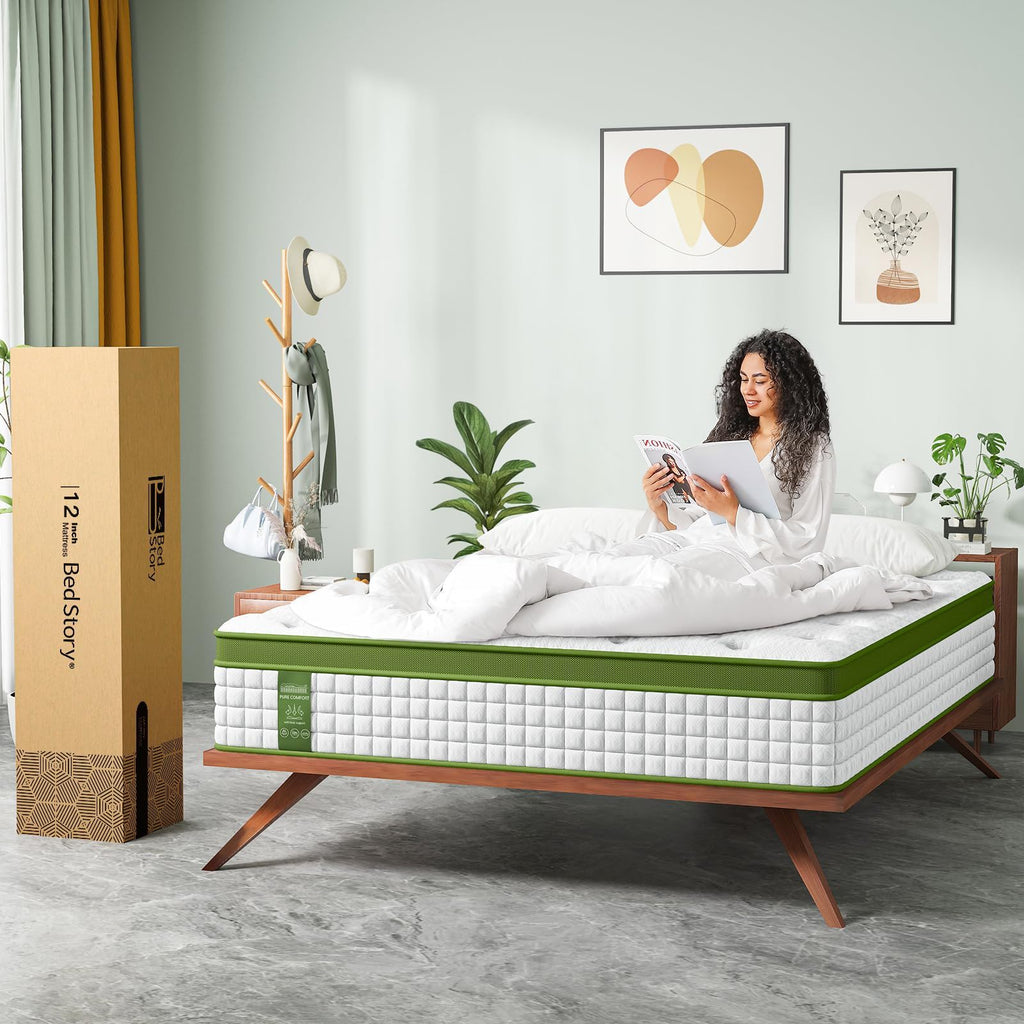 12" Hybrid Mattress With Gel Memory Foam & Pocket Springs