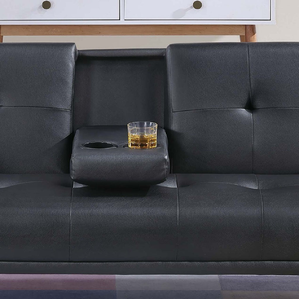 Adjustable Sofa With Fold Down Table And Cup Holders