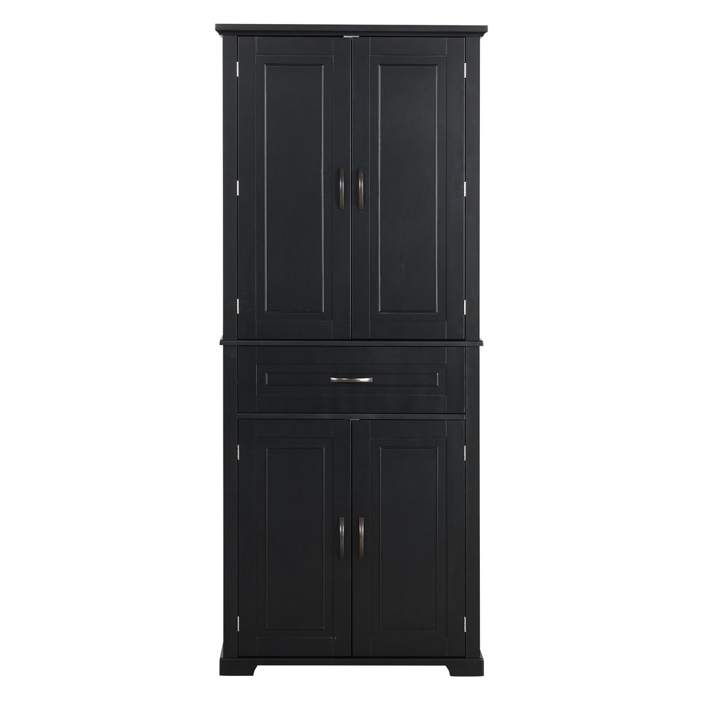 Bathroom Storage Cabinet With Doors And Drawer, Adjustable Shelf