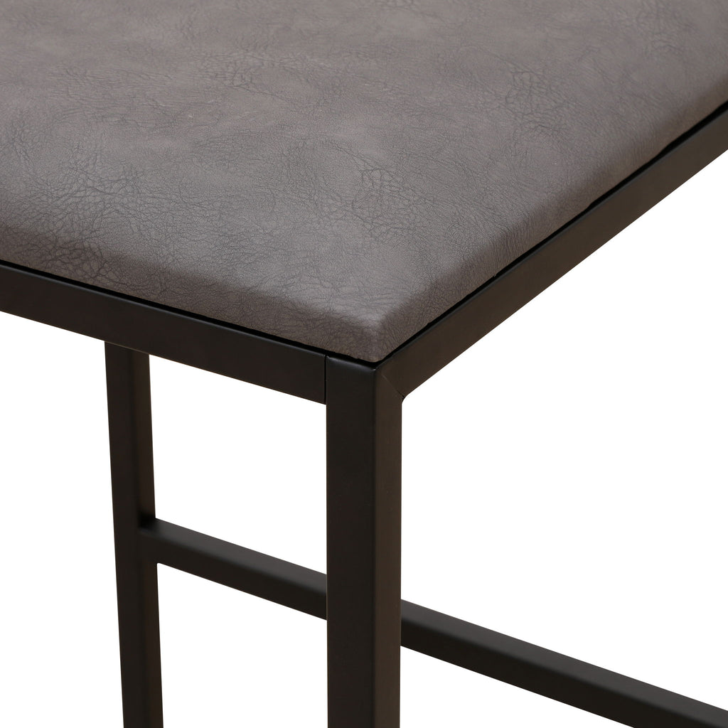 Elegant Bar Stool Set With Backrest And Footrest, Counter Height (Set of 2)
