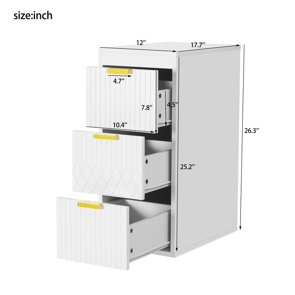 Modern Floating Bathroom Cabinet With Basin Sink And Side Storage, Rectangular Vanity