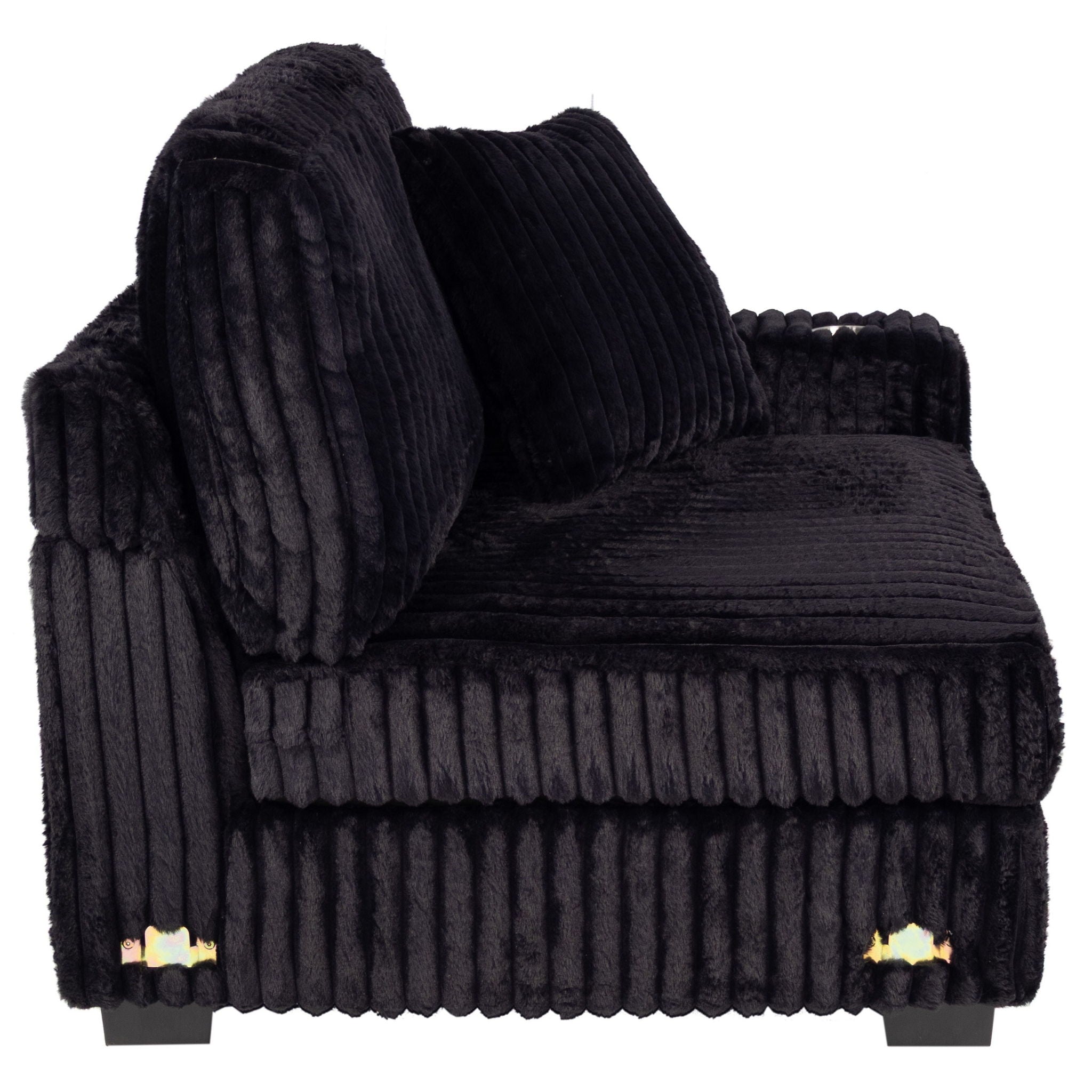 Contemporary Style Chair With Cup Holder Armrest