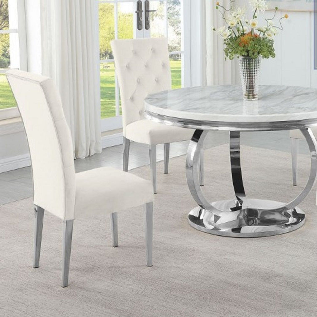 Modern Upholstered Tufted Dining Chair (Set of 2)