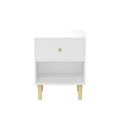 Nightstand With 1 Drawer And 1 Shelf - White